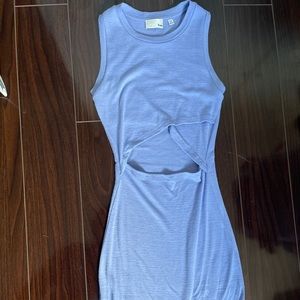 Wilfred Free Women's Jada Cut-Out Midriff Bodycon Dress in Lavender Size XXS